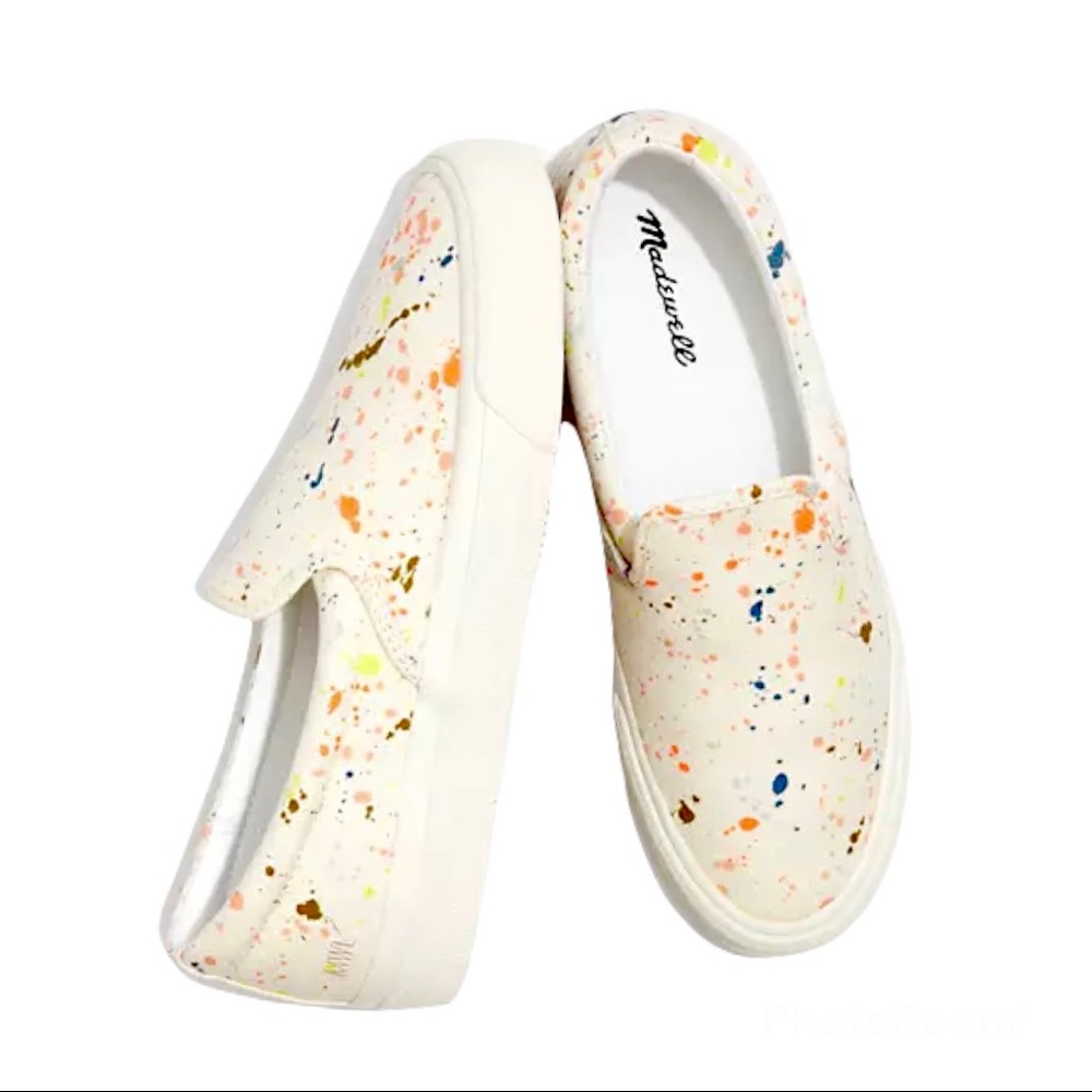 Madewell Sidewalk Slip-On in Paint Spattered Recycled Canvas